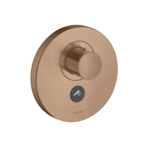 AXOR-HG-AXOR-ShowerSelect-Thermostat-HighFlow-Unterputz-rund-fuer-1-Verbraucher-und-einen-zusaetzlichen-Abgang-Brushed-Red-Gold-36726310 gallery number 1